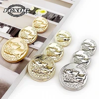 golden vintage metal snap button personalized clothing decorative buttons for coat shirt retro fashion 20mm snap buttons clothes