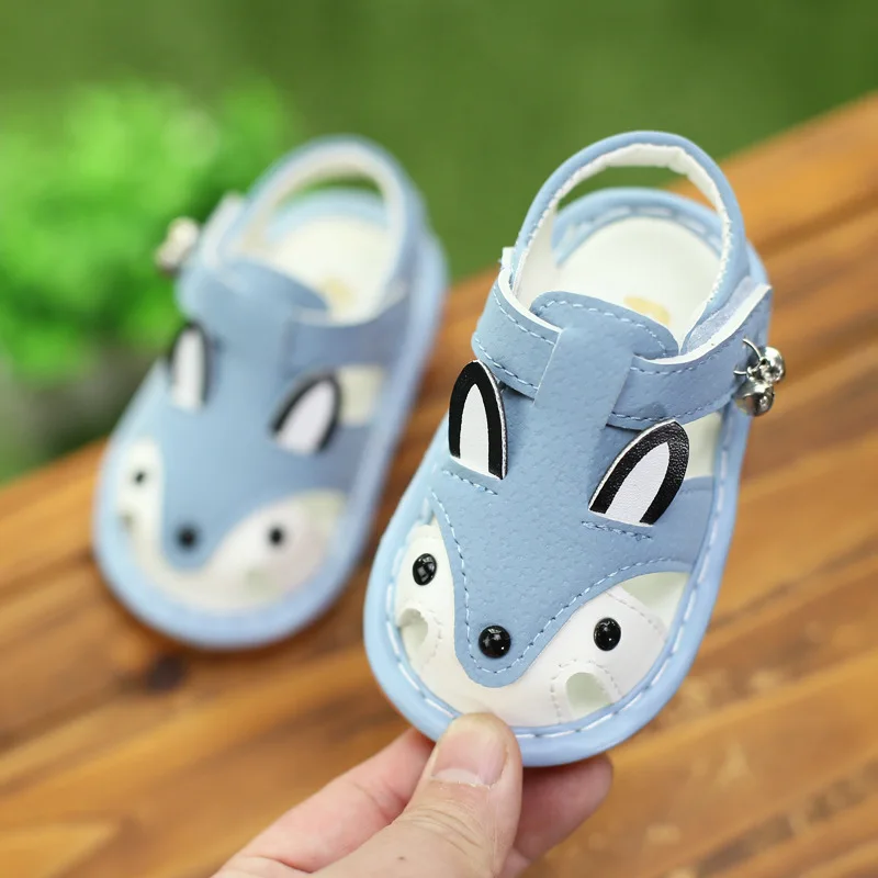 

Toddler baby animation featured walking shoes cute squeaky baby sandals