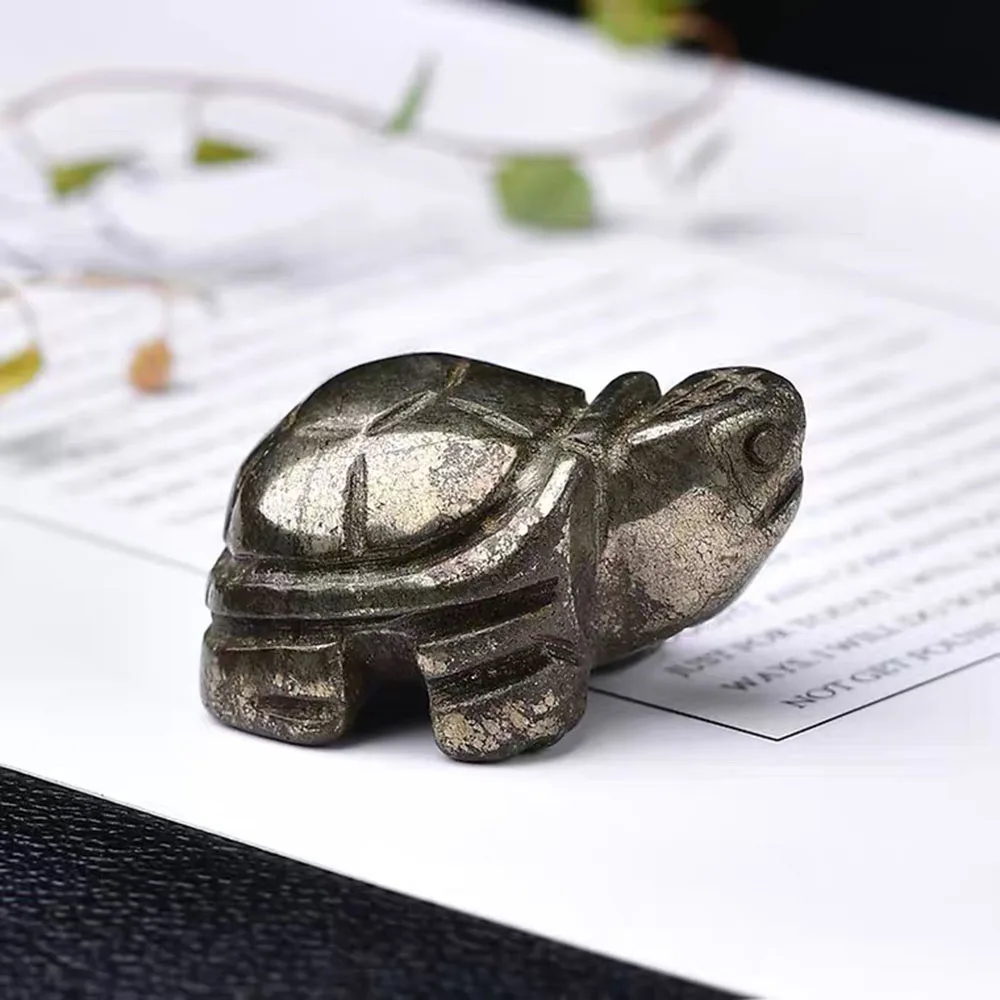 

1 шт. натуральные украшения в виде черепахи халкопирита, минеральный лечебный кристалл, животное для украшения дома