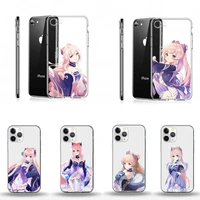 sangonomiya kokomi genshin impact phone case transparent soft for iphone 12 11 13 7 8 6 s plus x xs xr pro max mini