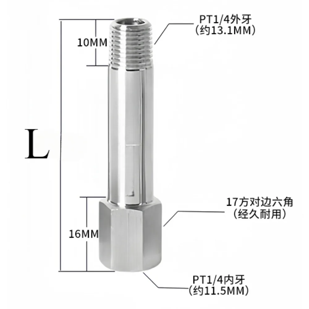 

1/8 "1/4" 3/8" BSPT муфта с внутренней и наружной резьбой, длина 30-300 мм, нержавеющая сталь 304, шестигранный ниппельный фитинг для труб, стержень, форма для воды, насадка