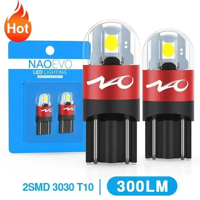 T10 W5W Светодиодные лампы автомобильного сигнала 3030 SMD 168 194 5W5 2 шт. Автомобильная лампа 12 В 6000 К Белый Янтарный Супер яркая лампа для чтения