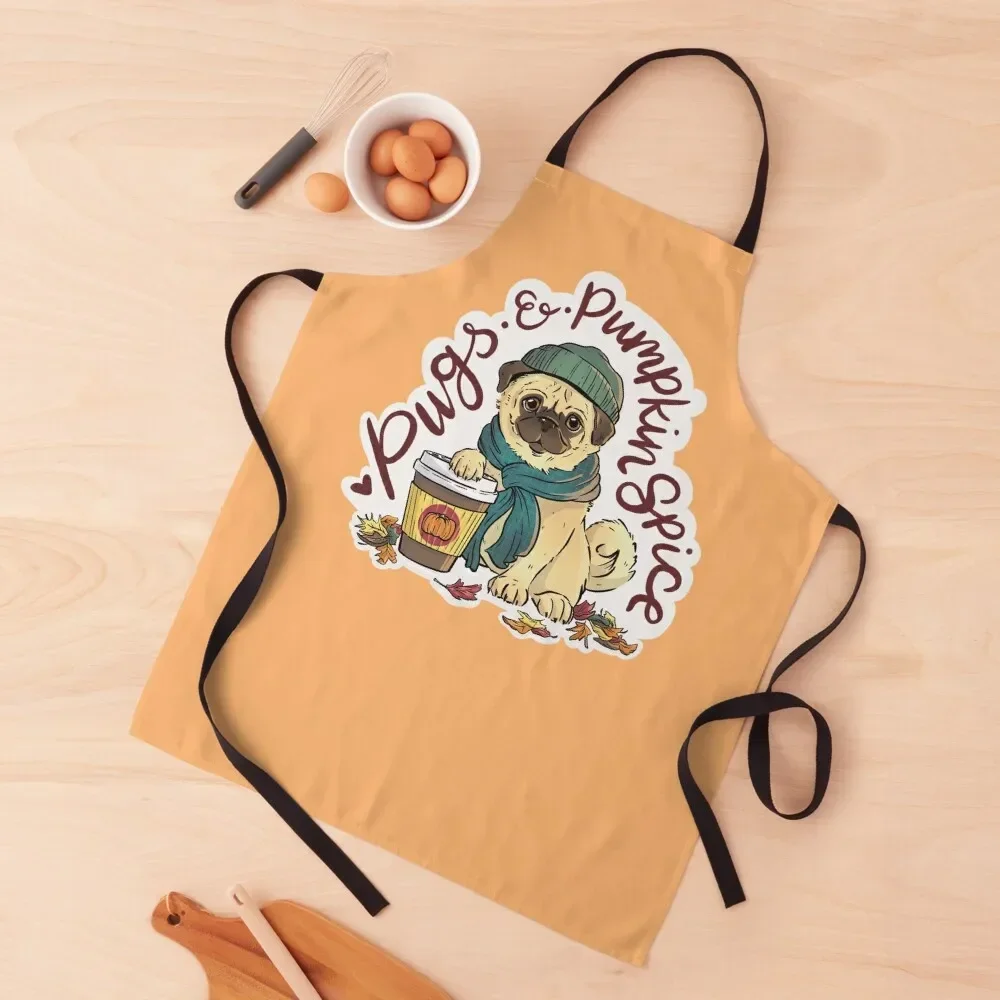 Милый фартук для мопса и тыквы пряностей новинка кухонные домашние