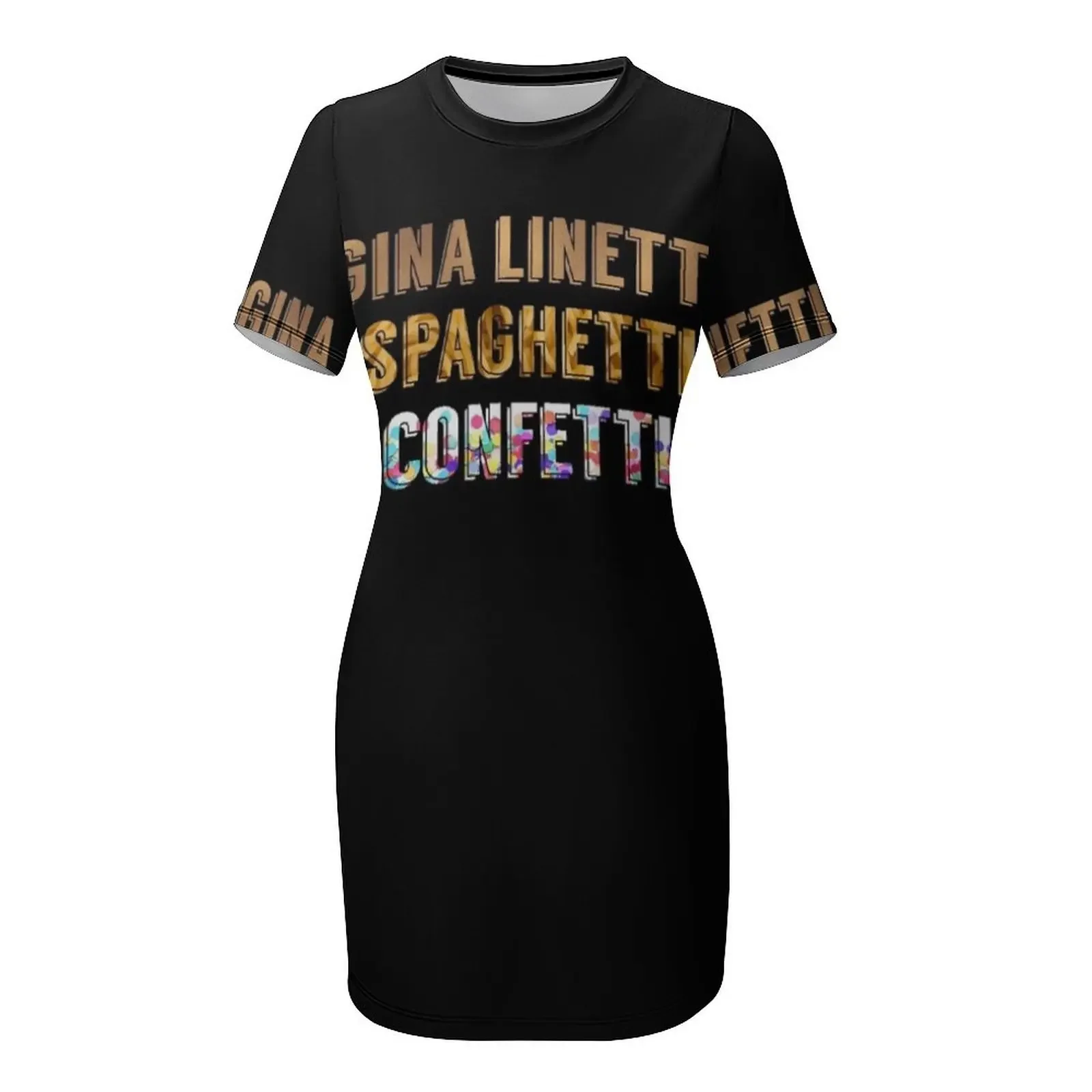 Фото Летнее женское платье Gina Linetti Spaghetti Confetti с короткими рукавами, коллекция 2026 года, коктейльные платья для женщин 2026 №4