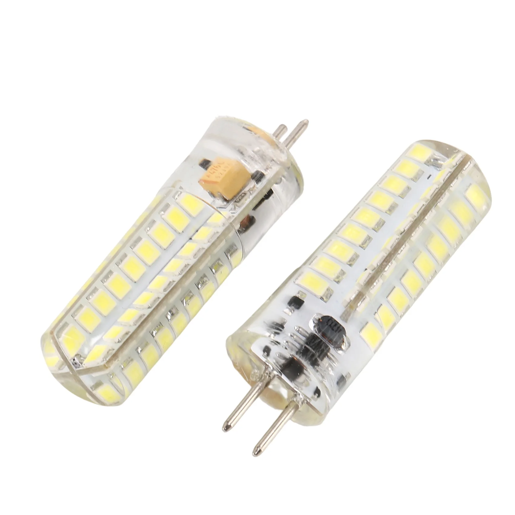 

2x 6.5W GY6.35 LED Bulbs 72 2835 SMD LED 320lm 50W Halogen Equivalent Dimmable Pure White 6000K Beam Angle Silicone Corn Bulb