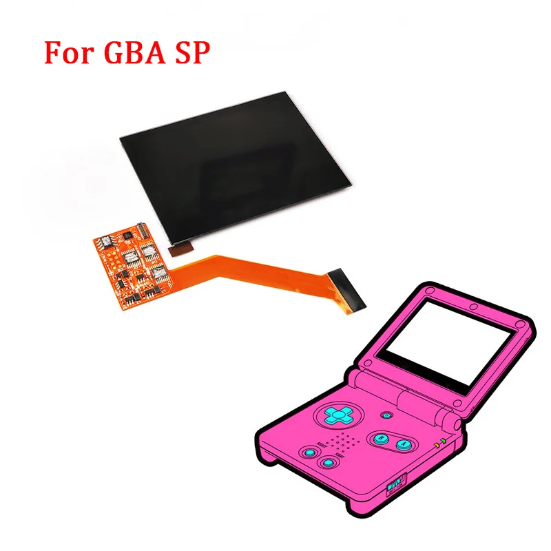 

IPS LCD Screen Replacement Kits for Nintend GBA SP IPS LCD Backlight Screen High Brightness Laminated Display LCD Kits For GBASP