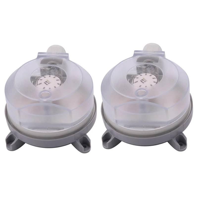 

2Pcs Air Differential Pressure Switch 30-300Pa 1K-5Kpa Adjustable Micro- Pressure Air Switch