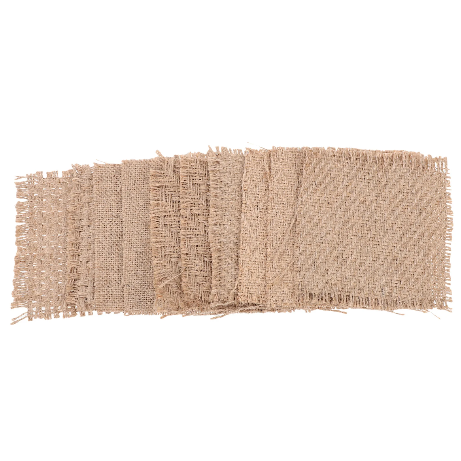 

10Pcs Linen Aromatic Candle Coaster Simple Vintage Coaster Cup Pad Mixed Style