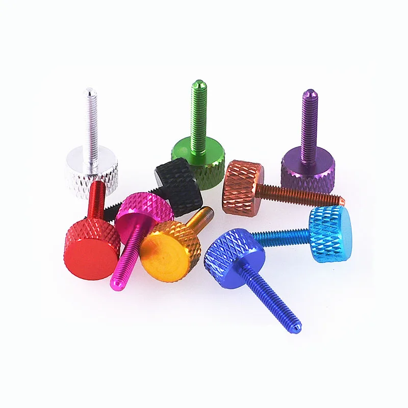 1 шт./3 шт./5 шт. m4x15 мм/m4x25 мм цветной алюминиевый накатанный ручной затягивающий винт для большого пальца