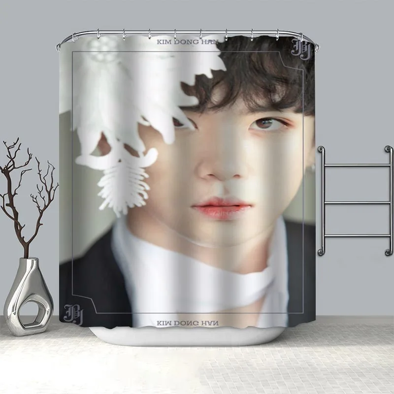 

100% Polyester Fabric Custom WEi Donghan Shower Curtain Modern Bathroom Curtain Waterproof Bath Curtain 0104