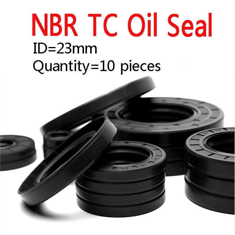 

10Pieces TC Black Nitrile Rubber Gasket Oil Seal Inner Diameter 23mm High-quality Radial Shaft Seals 23x32x5 23x38x6 23x40x10