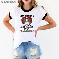 my best friend is my chihuahuabulldog graphic print tshirts women clothes 2022 cute dog lover t shirt harajuku kawaii shirt top