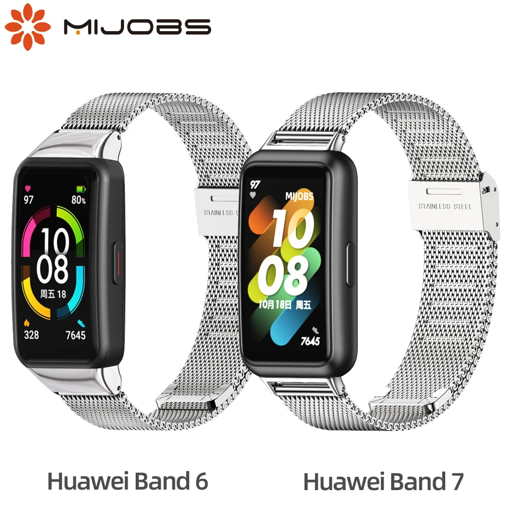 

Strap for Huawei Band 7 Strap for Honor Band 6 Band Watch Fit New Fit 2 Pro NFC Wristband Bracelet Metal Wrist Accessories