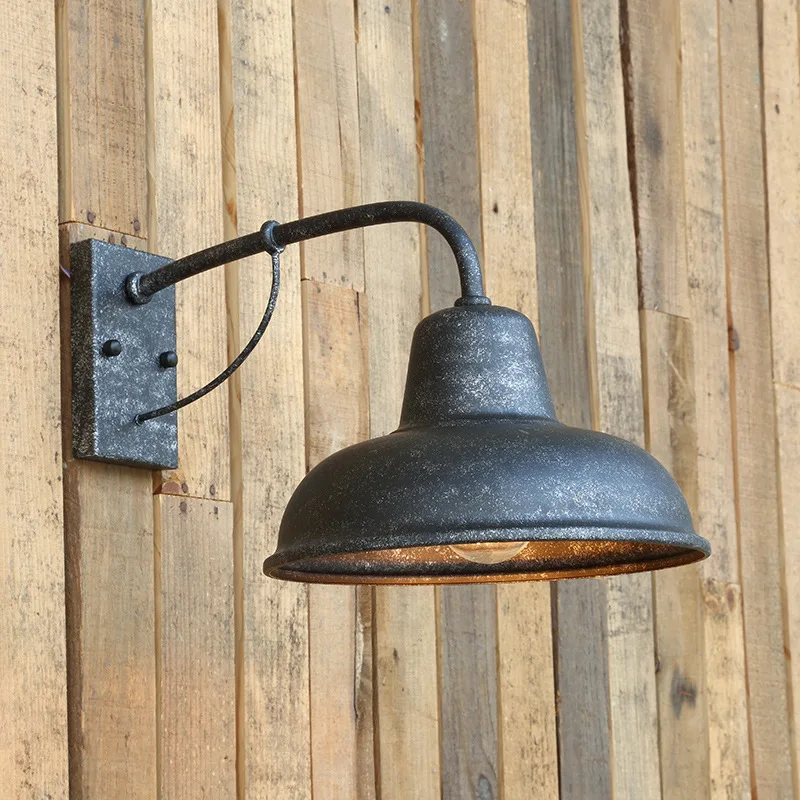 Винтажный Уличный настенный светильник из кованого железа американский бра