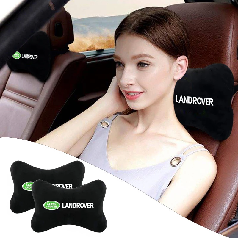

1/2Pc Car Neck Pillow Cotton Flannel Headrest For Land Rover Rnage Rover Freelander Discovery Defender Evoque Car Accessories