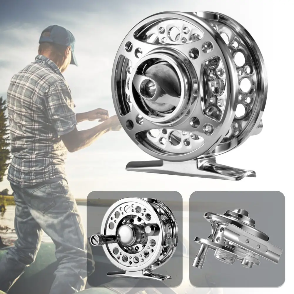 

1:1 Fishing Tools Rock Pole Durable Ice Fishing Reel Front Wheel Fly Reel Fishing Reel With Release Force
