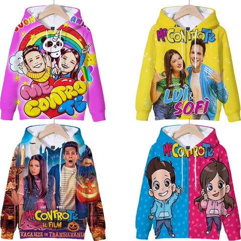 Новые толстовки с 3D принтом Me Contro Te, детский пуловер с длинными рукавами, спортивный костюм для мальчиков и девочек, детские толстовки, топы с героями мультфильмов, пальто