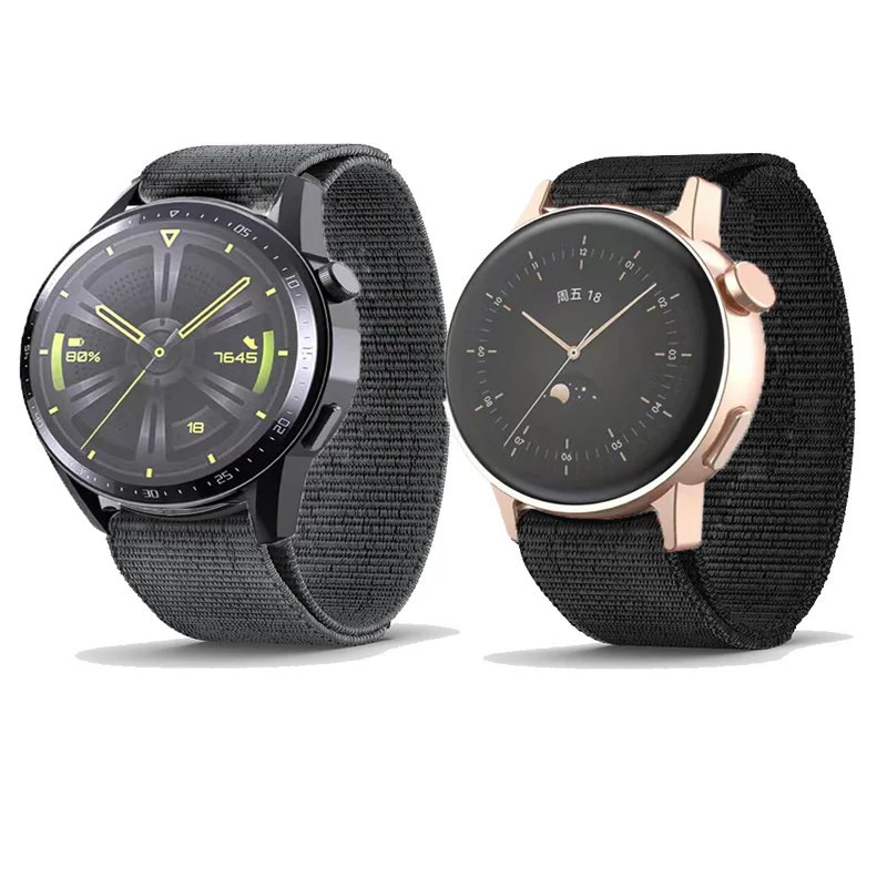 

Ремешок нейлоновый для Huawei watch GT2 46 42 мм, регулируемый эластичный браслет GT 3 pro 46 мм GT Runner 20 22 мм, быстросъемные аксессуары