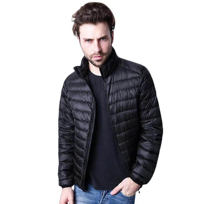 New Winter Clearance Light Down Jacket Men'sShort Slim Ultra-thin Youth Middle-aged Super Light Down Jacket  Puffer Jacket Men