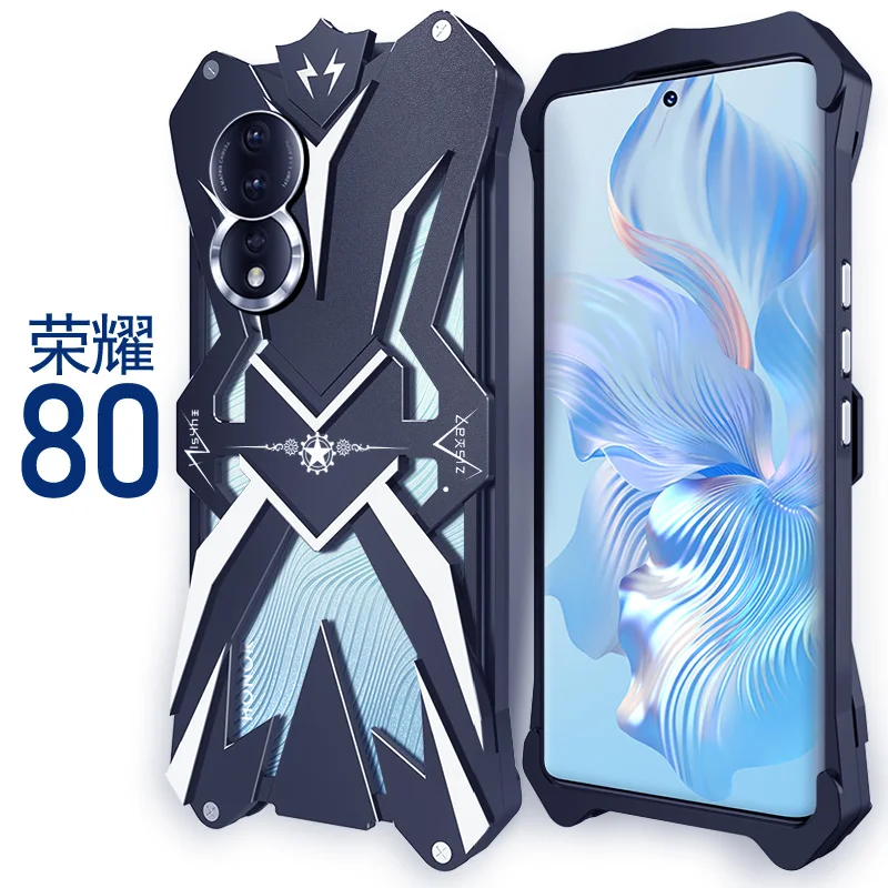 

Original Zimon Luxury Thor Heavy Duty Armor Metal Aluminum Mobile Phone Case Covers For Honor 80 Se Pro +plus Bumper Cover Cases