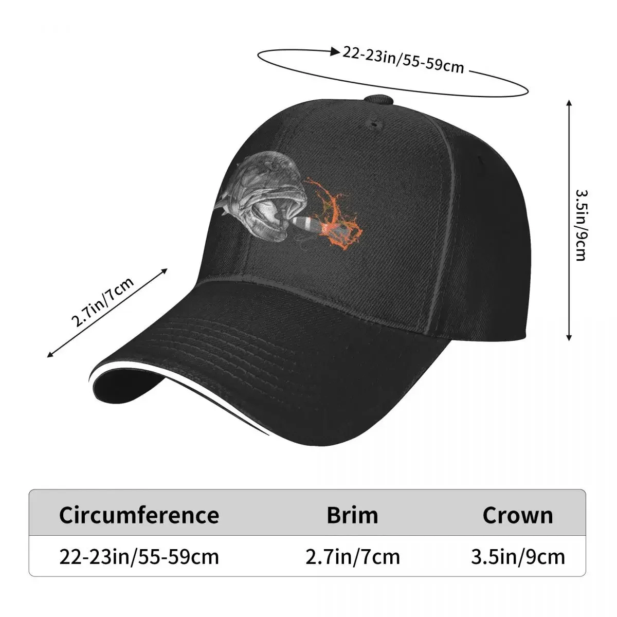 Гигантская бейсбольная кепка Trevally and Seafrog шляпа от солнца для детей Snapback | -F- Дамы