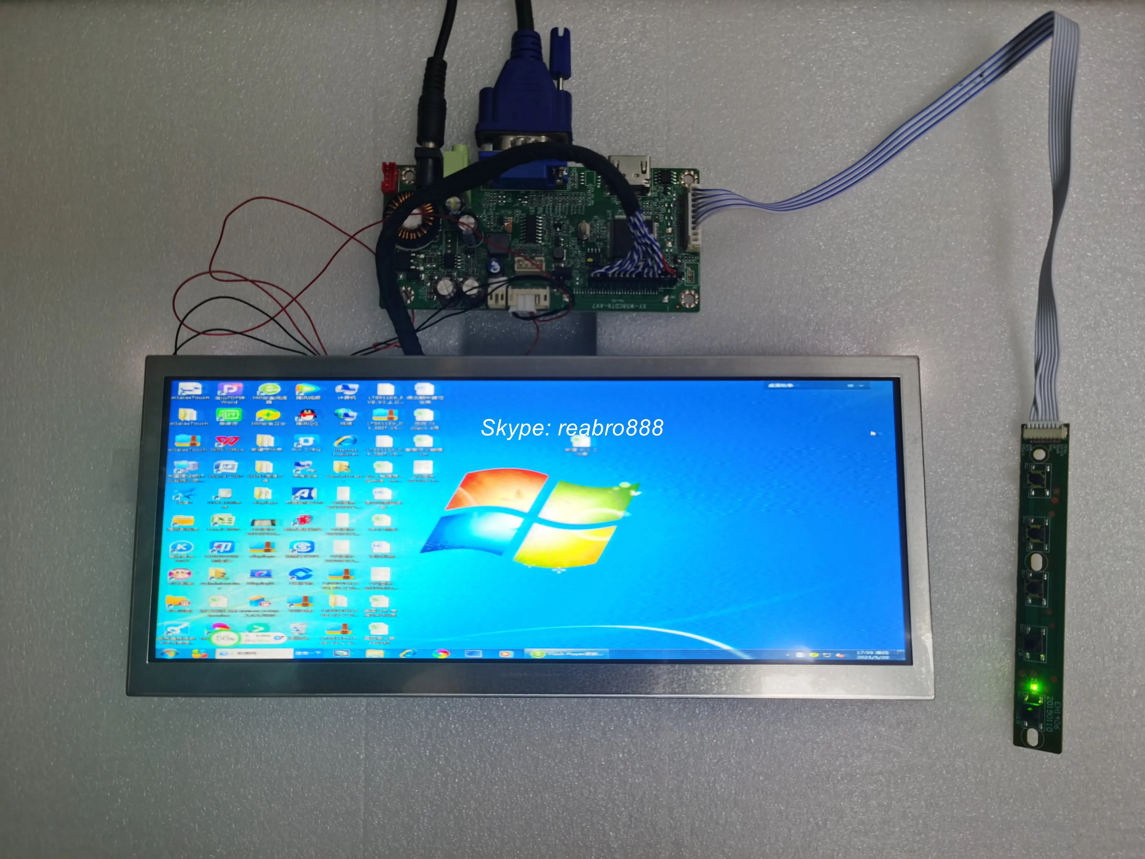 

Ori 10.3 inch IPS Pro LCD Display 1920x720 Stretched Bar LCD Ultra Wide Screen 50 Pins LVDS VGA Controller Board for Car