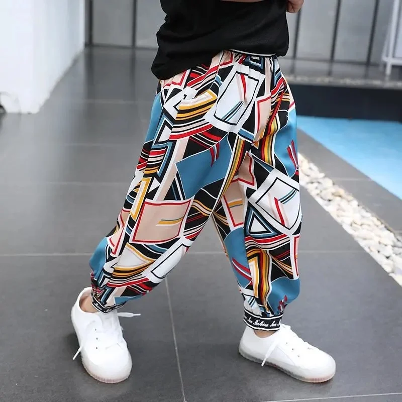 

Boys Pants Fashion Printed Trend Sport Casual Pants Teenage Loose Sweatpants Boy Harem Pants Kids Bottoms