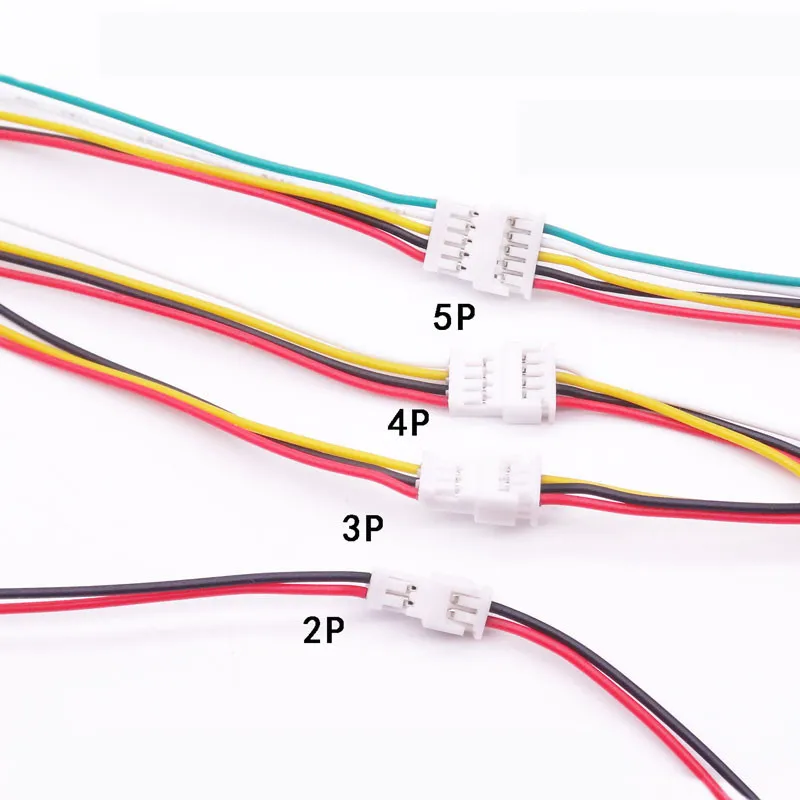 

100 Sets/Lot Connector Micro JST 1.25MM 2Pin 3Pin 4Pin 5P 6P Male & Female Connector Plug with Wires Cables LED Strip Connectors