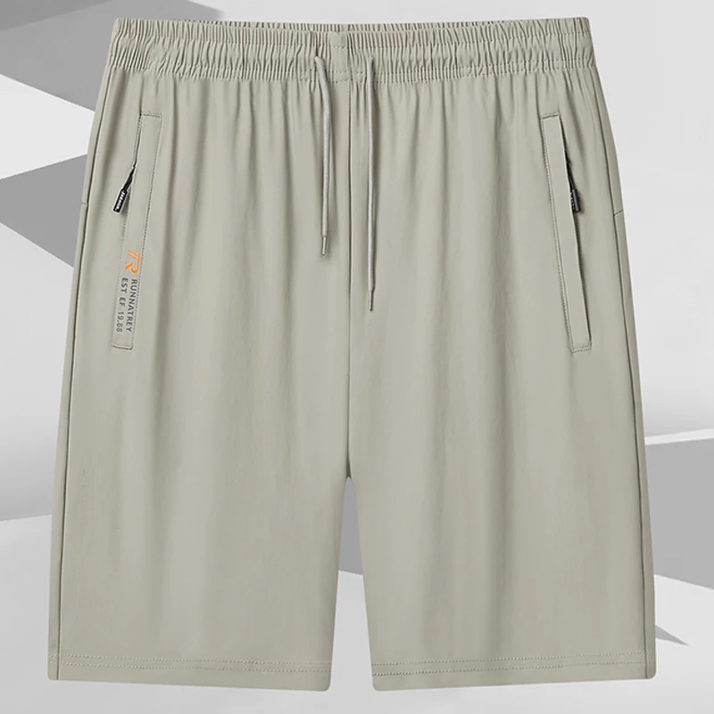 Летние шорты из ледяного шелка размера плюс 7XL 8XL, мужские модные повседневные легкие дышащие шорты для бега на шнурке, спортивные шорты для бега (art.: 3920cd08131cd) - 3920cd08131cd