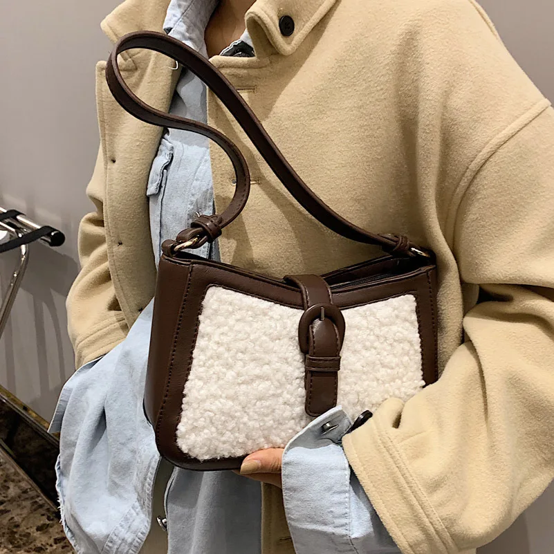 

Autumn And Winter Plush Latest style Handbags For Women 2021High Capacity Shoulder Bags High Quality All-match Casual brand
