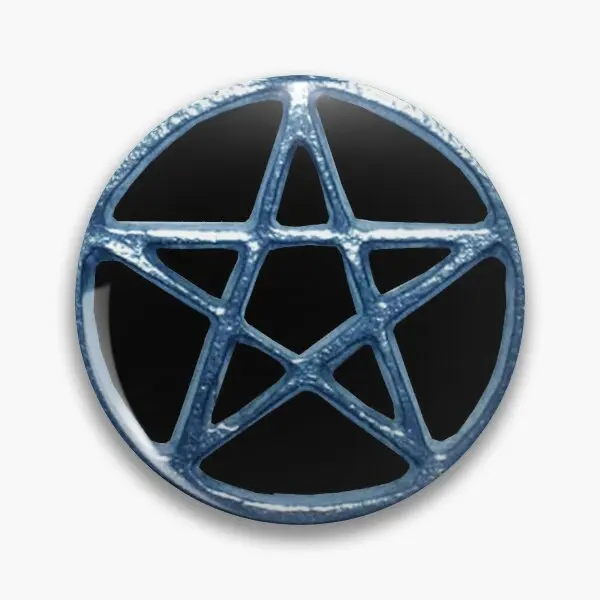 

Blue Pentagram Pentacle Wicca Soft Button Pin Lapel Pin Badge Clothes Gift Lover Cartoon Jewelry Decor Collar Metal Brooch