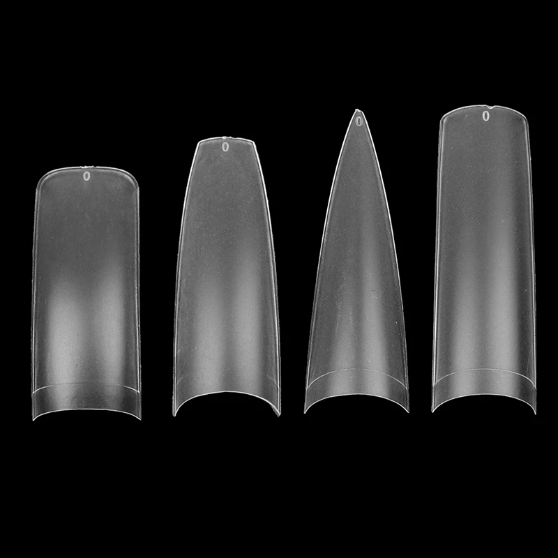 

500Pcs Ultra Thin Long Frosted ABS Stiletto Nail Tips For Nail Art Press On False Nail Half Cover UV Gel Manicure Tools