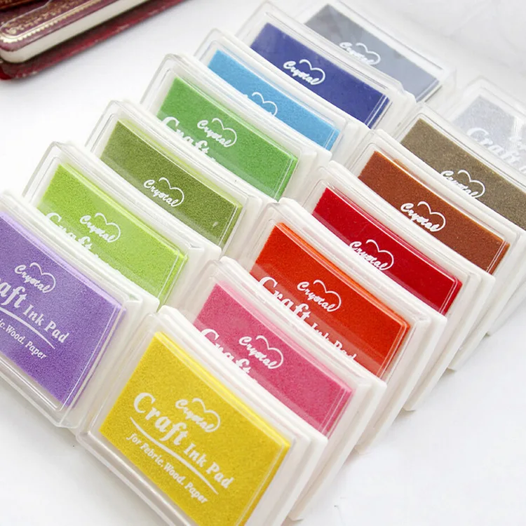 

Cute Ink pad Fashion Ink pad Set Oil Based For DIY Craft Rubber Stamps For Fabric Wood Paper Wedding Gift Finger Print
