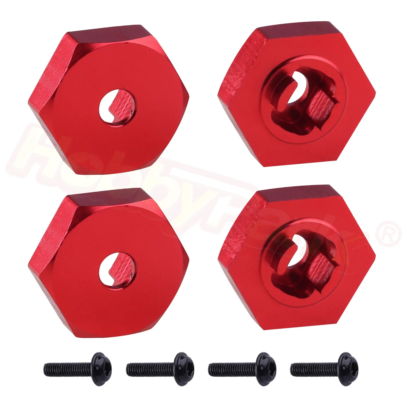 

Алюминиевые шестигранные ступицы HobbyPark для Traxxas 1/18 LaTrax Teton Desert Prerunner, замена деталей 7669 (4 шт. в упаковке) (красный)