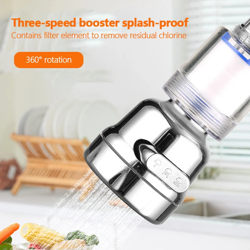 

Удлинитель сопла для кухонного смесителя с поворотом на 360 градусов, 3 режима, адаптер для аэратору, фильтр с функцией экономии воды под высо...