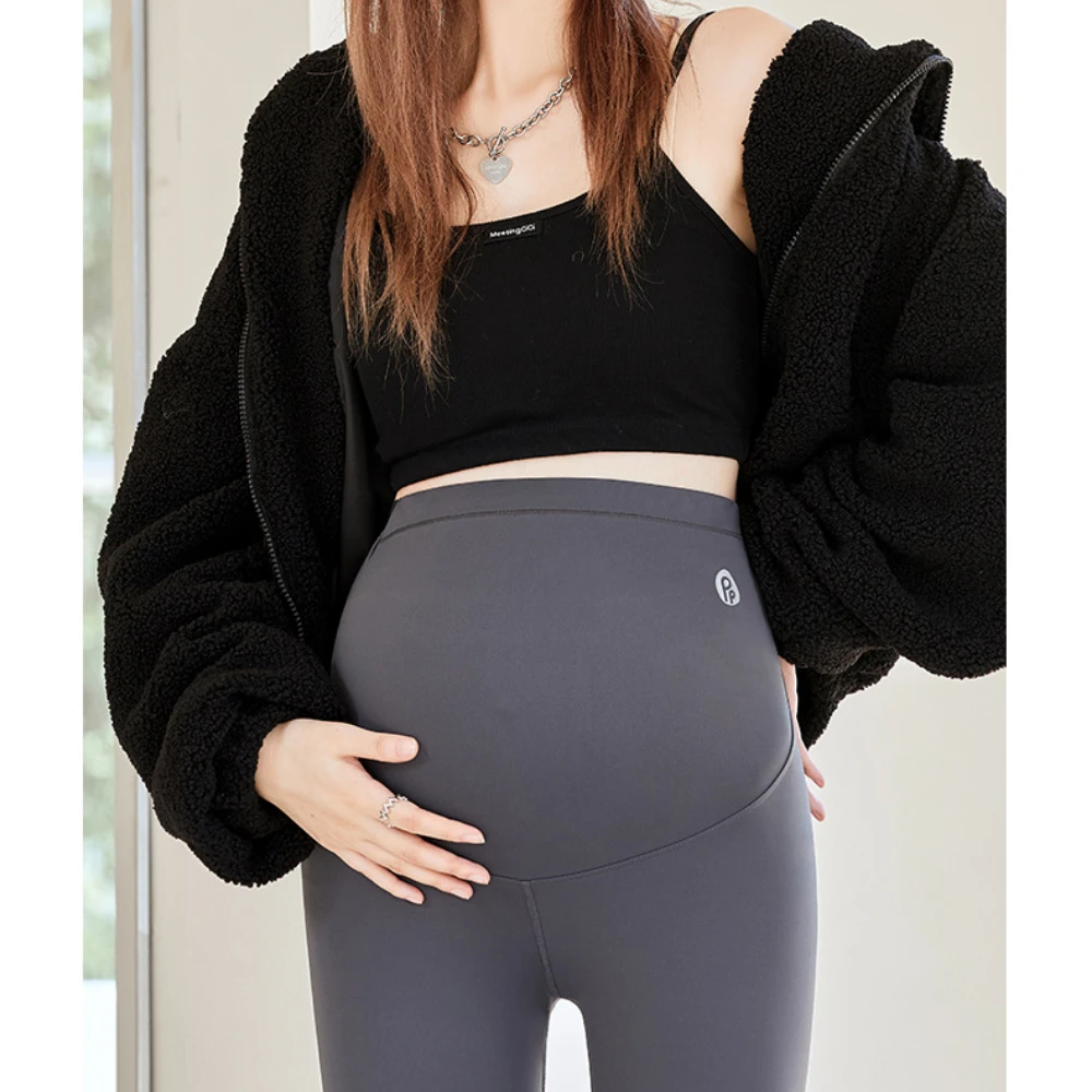 Elastic High Waist Maternity Leggings Skinny For Pregnant Women Belly Support Postpartum Leggins Body Shaper Fitness Trousers enlarge