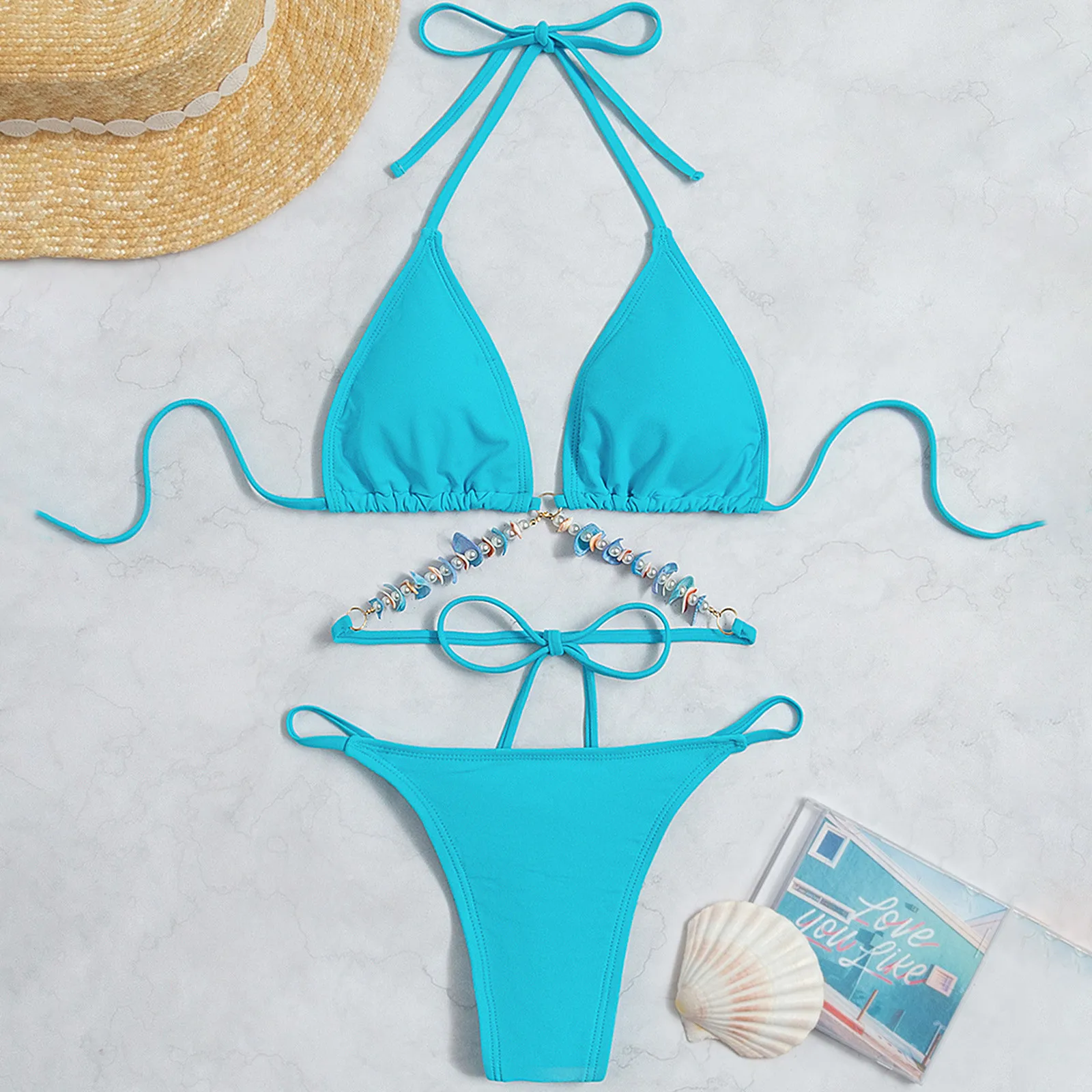 Сексуальный Купальник с разрезом 2 шт. Женский купальный костюм низкой талией топ