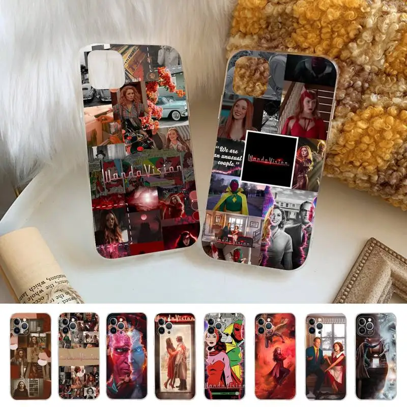 

Disney Popular TV Series WandaVision Phone Case Silicone Soft for iphone 14 13 12 11 Pro Mini XS MAX 8 7 6 Plus X XS XR Cover