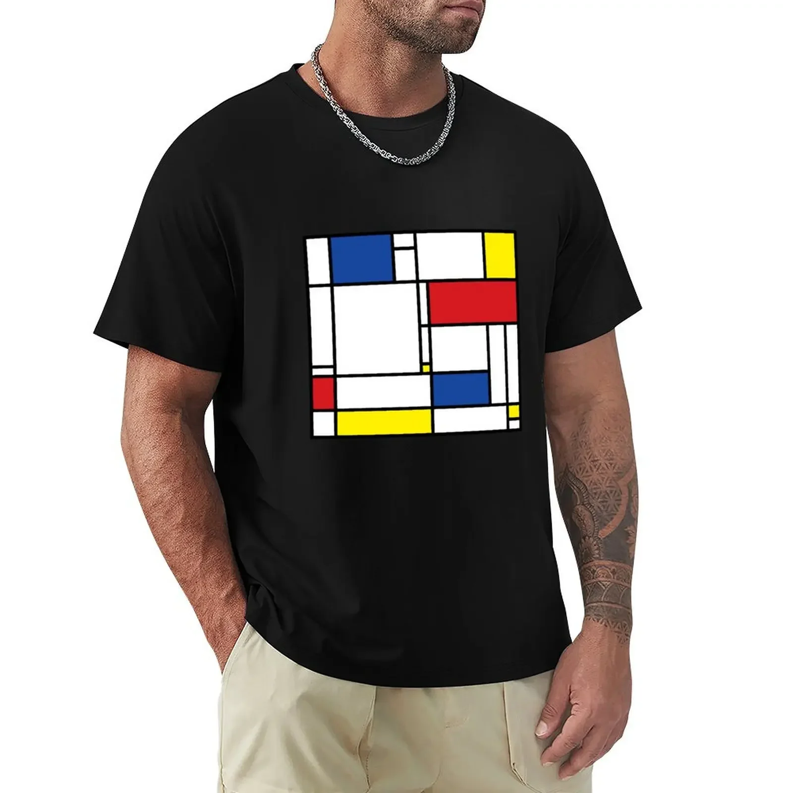 Mondrian Minimalist De Stijl Modern Art I.I ? Футболка Fatfatin одежда в стиле хиппи заготовки мужские