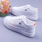 Женские кроссовки на платформе Comemore, Вулканизированная подошва, без шнуровки, элегантные сникерсы, увеличивающие рост, на весну, 34