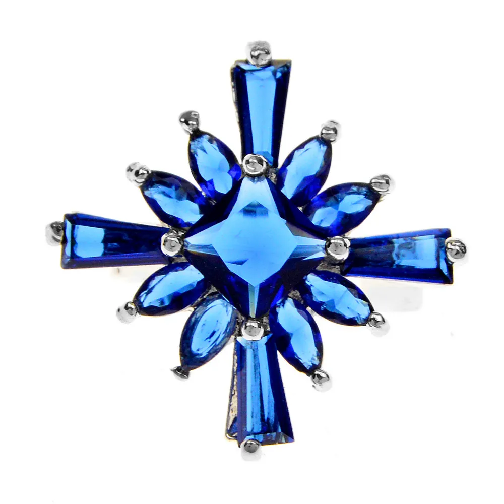 

CINDY XIANG Cubic Zirconia Cross Pin Brooch