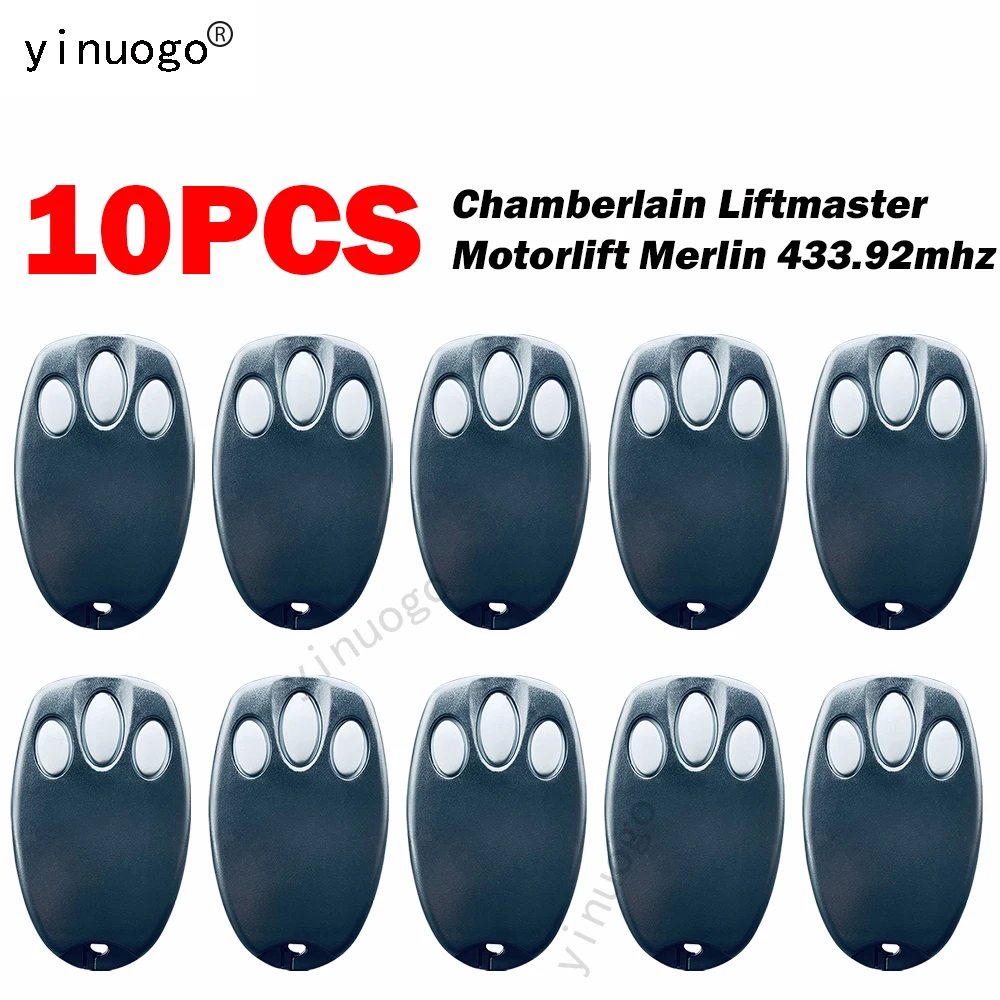 

10 Pack Chamberlain Liftmaster Motorlift Merlin Remote Control Garage Door Opener 94335E 84335E 84330E 1A5639-7 C945 433.92mhz