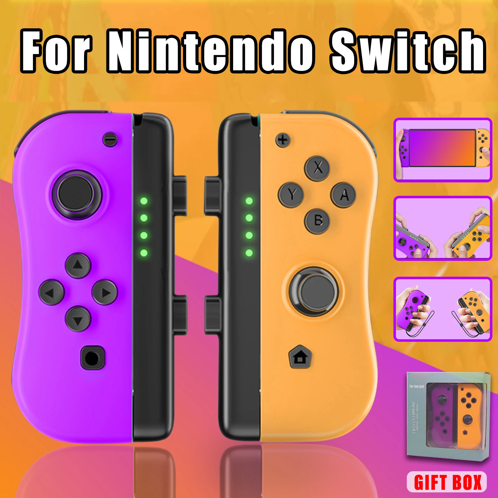 

Powtree Joy Pad Gamepad For Nintendo Switch wireless Controller,Left and Right Controllers game Grip Support Wake up Function