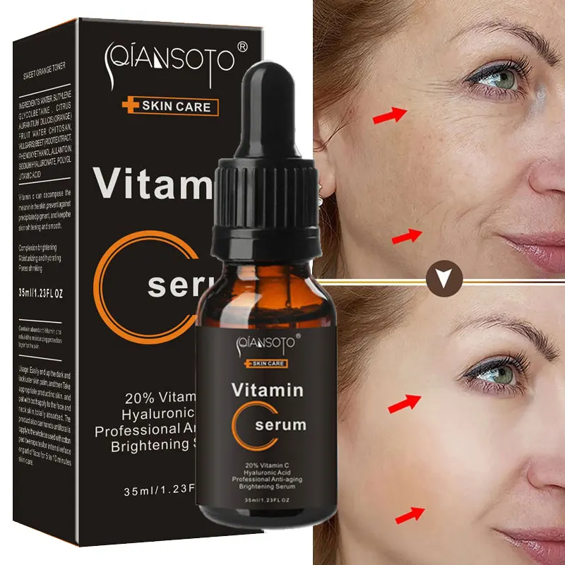 

Апельсиновая Сыворотка для лица с витамином C, длительное увлажнение, улучшение шероховатости, осветление пятен, гиалуроновая кислота, лифт...