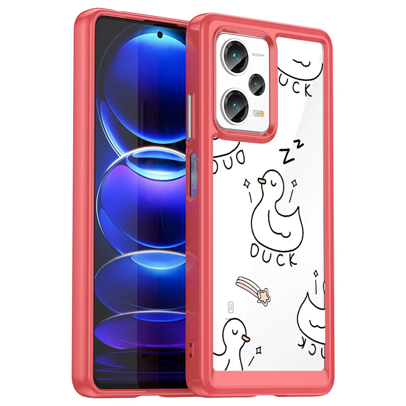 

Симпатичный стильный прозрачный жесткий акриловый чехол для телефона Xiaomi Redmi Note12 Pro Plus 5G противоударный чехол-накладка