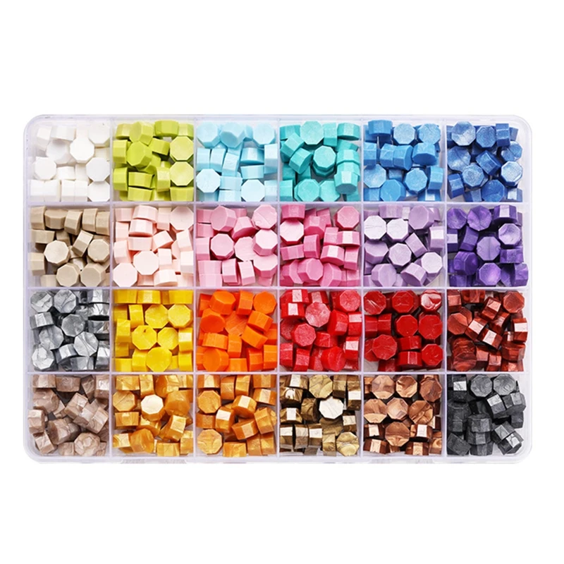 

600 шт. восковых бусин с прозрачной коробкой для свадебного приглашения, конверта, подарочной упаковки