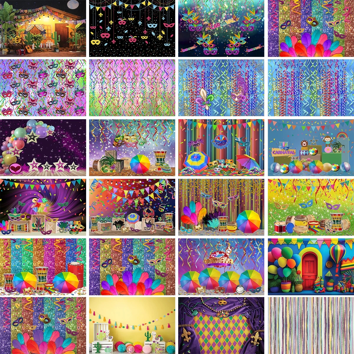 

Fiesta Party Backdrops For Adult Kids Cake Smash Photography Masquerade Birthday Mexico Carnival Decoration Backgrounds