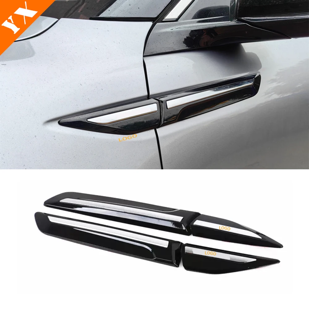 

Черная наклейка для автостайлинга из АБС-пластика, боковые логотипы автомобиля, украшение для лобового стекла, аксессуары для Citroen C5x 2021- 2023