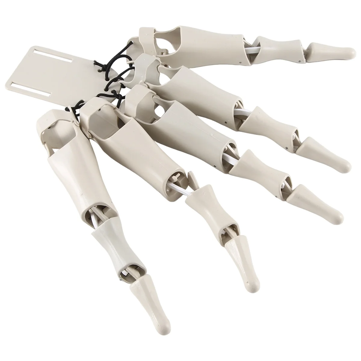 Белый Хэллоуин шарнирный палец скелет руки реалистичный ужас призрак коготь