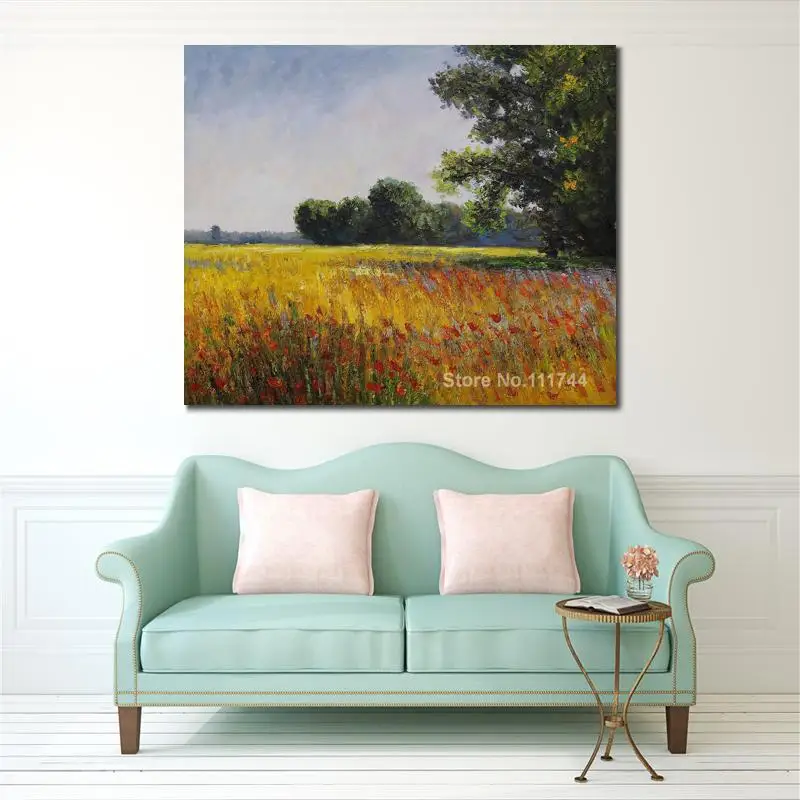 Купить художественный холст онлайн овсянные поля картины Винсента Ван Гога